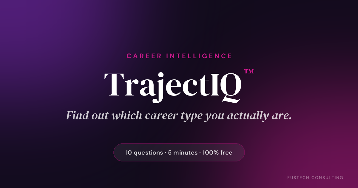 TrajectIQ — find out which career type you actually are.